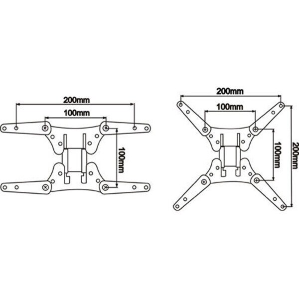 Main product image for Small TV Mount Adapter VESA 100 x 100 to 200 x 200 182-3200